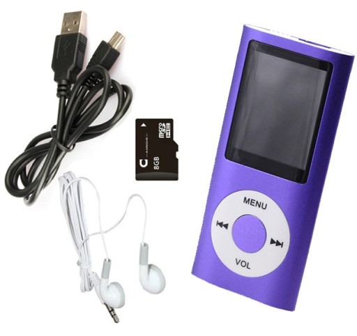 ODTWARZACZ MP4 MP3 MENU PL RADIO DYKTAFON SD 8GB