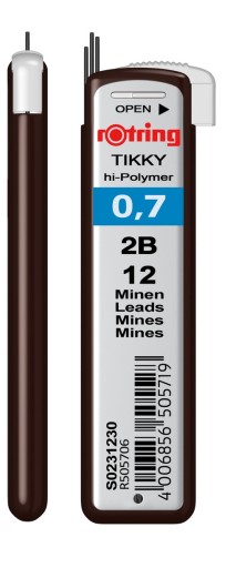 ROTRING Grafity do ołówków 0,7 2B
