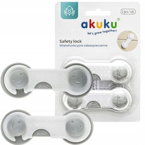 AKUKU UNIWERSALNE ZABEZPIECZENIE DO SZAFEK KRÓTKIE 9cm BLOKADA SZUFLAD