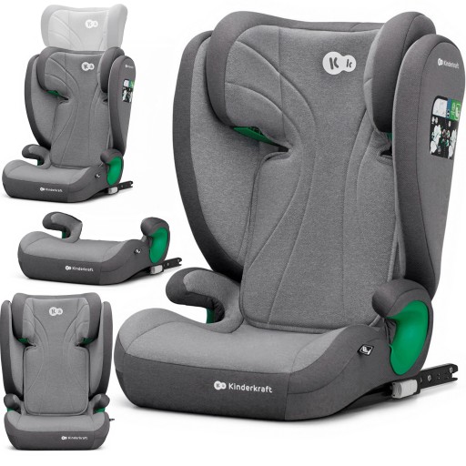 Fotelik samochodowy I-SIZE Isofix PODKŁADKA Kinderkraft Junior FIX 100-150c