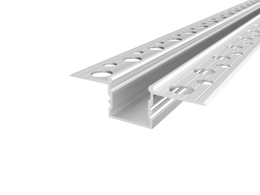 PROFIL LED Aluminiowy PODTYNKOWY GŁĘBOKI DO PŁYT GK GIPSOWYCH SREBRNY 1METR