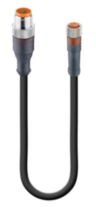 RST 3-RKMV 3-224/2 m przewód złącze męskie M12 3-pin + żeńskie M8 3-pin