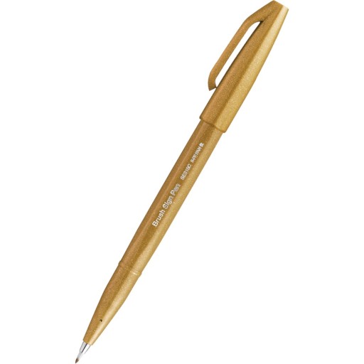 Pentel Pisak pędzelkowy do kaligrafii Brush Sign Pen ciemnożółty