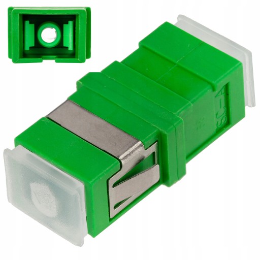 Adapter jednomodowy SM APC simplex SC-SC FTTX SLIM