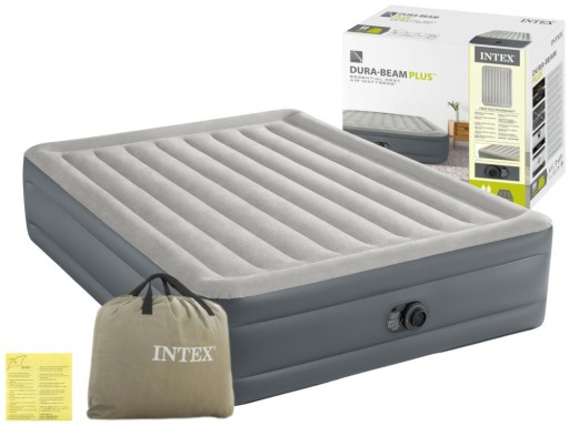Materac Dmuchany Dwuosobowy Łóżko do Spania z Pompką 230V Intex 64126ND NEW