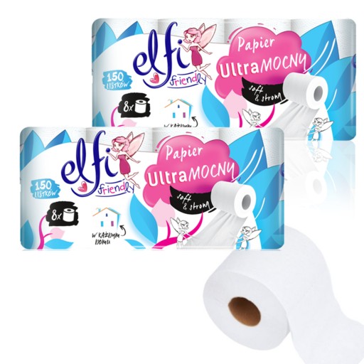 PAPIER TOALETOWY MOCNY delikatny 16 szt ELFI 2W