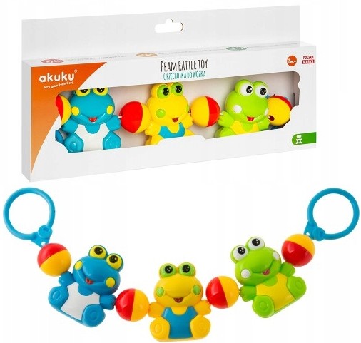 AKUKU Grzechotka do wózka Żabki A0353