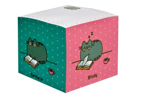 PUSHEEN karteczki, kostka klejona, biurowa 6x6cm