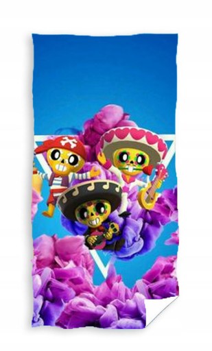SUPERCIENKIE WŁÓKNO RĘCZNIK PLAŻOWY KĄPIELOWY PLAŻOWY 70X140 BRAWL STARS
