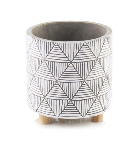 OSŁONKA DONICZKA BETONOWA - CYLINDER NA NÓŻKACH 14X15 CM