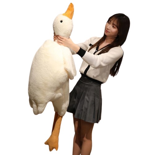 DUŻA GĘŚ MASKOTKA PLUSZAK PODUSZKA ZABAWKA 130 cm