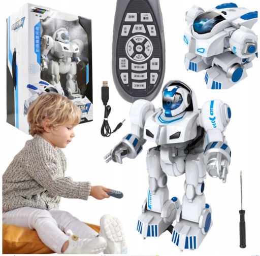 ROBOT INTERAKTYWNY ZDALNIE STEROWANY TAŃCZY MUZYKA PILOT PROGRAMOWALNY