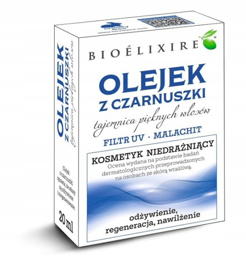BIOELIXIRE Olejek z Czarnuszki do Włosów UV 20ml