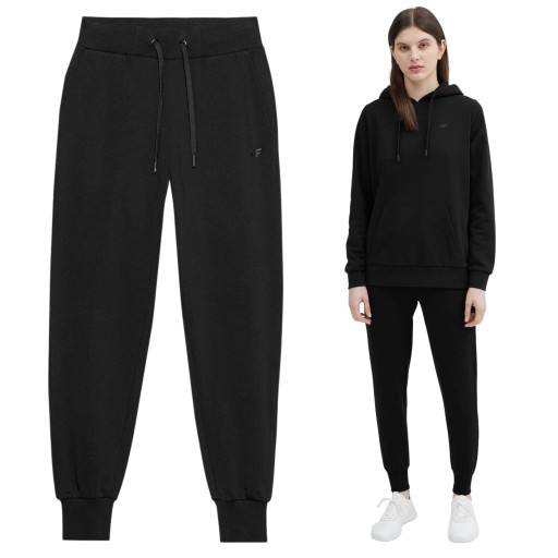 DAMSKIE SPODNIE DRESOWE TRENINGOWE BASIC 4F DRESY SPORTOWE JOGGERY