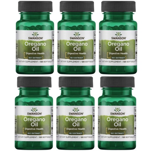 6x SWANSON Olej z Oregano TRAWIENIE 120K
