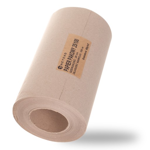 Papier pakowy makulaturowy szerokość 25 cm 100 mb gwarancja jakości NETEKO