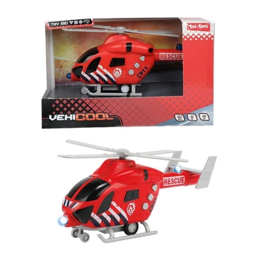 HELIKOPTER STRAŻ POŻARNA ŚWIATŁO DŹWIĘK FRICTION