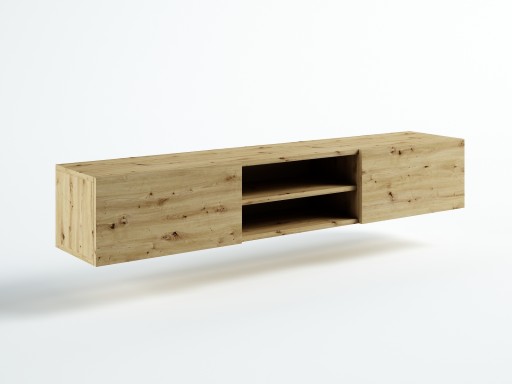 SZAFKA WISZĄCA RTV 140 CM DĄB ARTISAN POŁYSK/ MAT