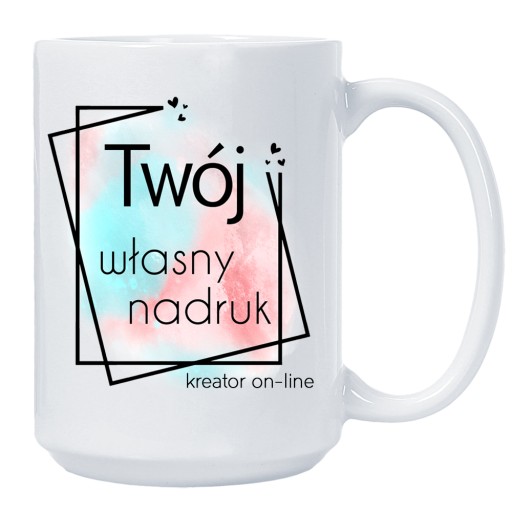 FOTO KUBEK DUŻY Z TWOIM WŁASNYM DOWOLNYM NADRUKIEM ZDJĘCIEM LOGO 440ml