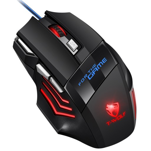 MYSZKA GAMINGOWA MYSZ DLA GRACZY LED RGB T-WOLF M1