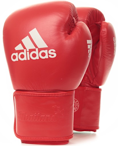 Rękawice bokserskie Adidas Thailand Muay Thai skóra skórzane czerwone