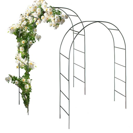 PERGOLA OGRODOWA ŁUK NA RÓŻE KWIATY METALOWA 240 x 140 x 38 cm