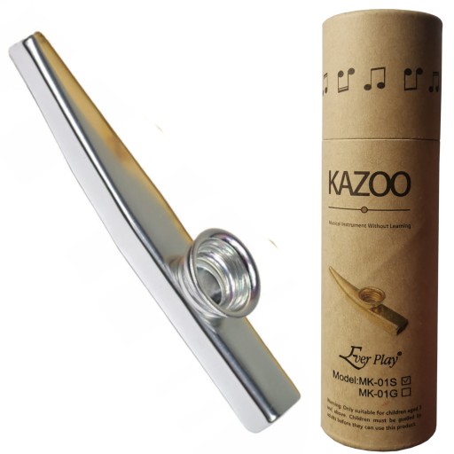 MK-01S Kazoo metalowe srebrne Mirliton Ever Play