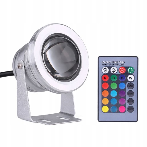 LAMPA LED DO OCZKA WODNEGO - 12V 10W OŚWIETLENIE RGB LED