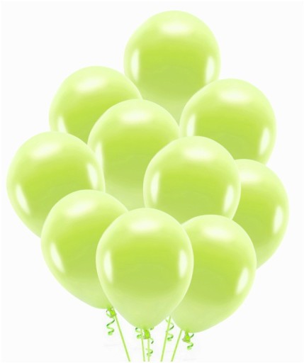 Balony zielone jabłuszko 30cm 10szt zestaw balonów