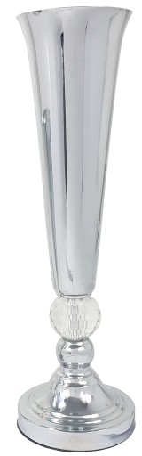 WAZON kryształ 46cm srebrny flakon osłonka