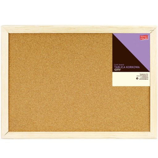 TABLICA KORKOWA RAMA DREWNIANA 40X50 CM GRAND
