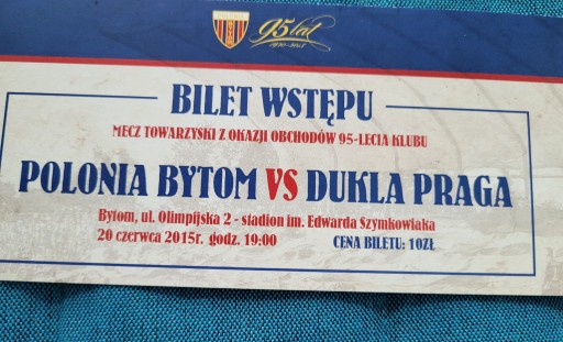 bilet Polonia Bytom - Dukla Praga