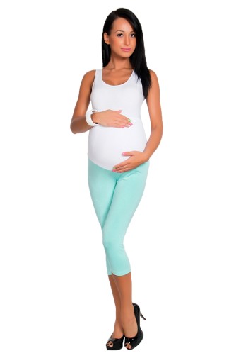 CIĄŻOWE LEGGINSY 3/4 Z PANELEM KIESZENIE LCKP 3XL