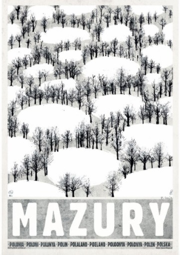 PLAKAT MINIPLAKAT 17 X 12 MAZURY ZIMA RYSZARD KAJA