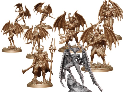 Demonic Monster Set Figurki RPG D&D Pathfinder