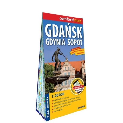 COMFORT! MAP GDAŃSK GDYNIA SOPOTT PLAN MIASTA