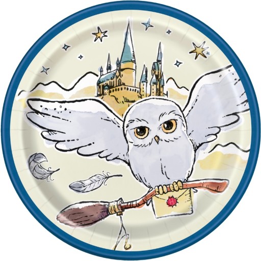Talerzyki papierowe HARRY POTTER 8 sztuk Urodziny