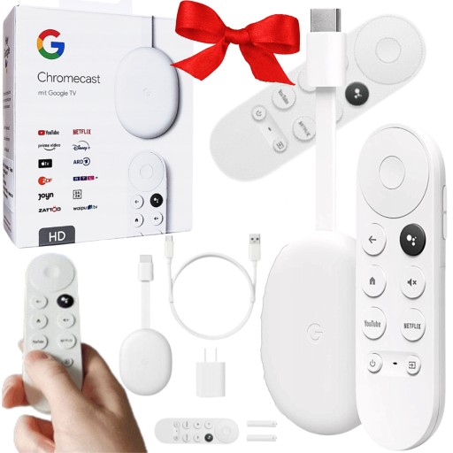 ODTWARZACZ MULTIMEDIALNY GOOGLE CHROMECAST 4 SMART TV PILOT WiFi