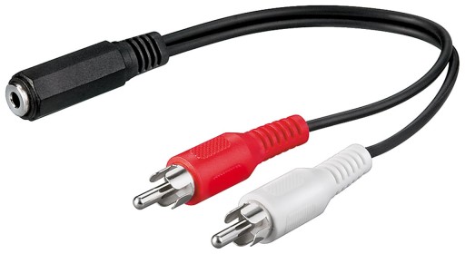 Kabel adapter audio 3,5 mm na wtyk cinch 0.2m
