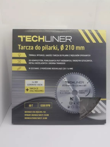 TECHLINER TARCZA DO PILARKI 210MM
