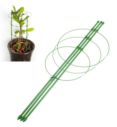 Stalowa Podpora do Kwiatów Warzyw zielona 54cm