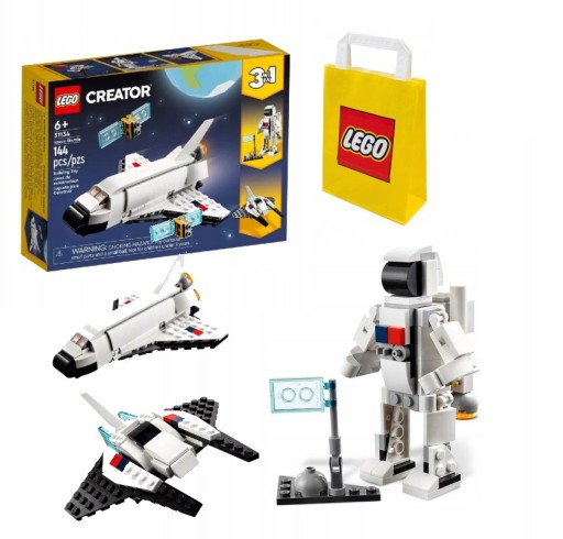 LEGO CREATOR 3w1 PROM KOSMICZNY STATEK ASTRONAUTA