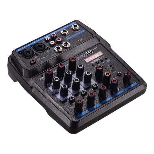 U4 Portable 4 Channels Audio Mixer BT USB Mixing C