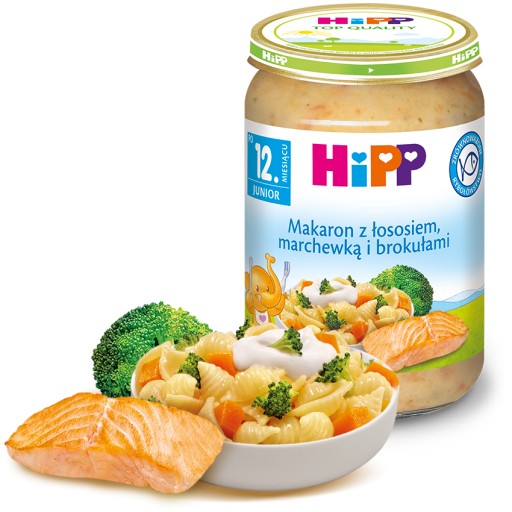 HiPP Makaron z łososiem marchewką i brokułami 250g