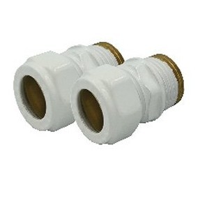 złączka skręcalna GZ 1/2' x miedź 15x1 biała kpl
