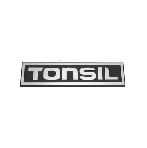 Naklejka Emblemat Tonsil srebrna 120x30mm