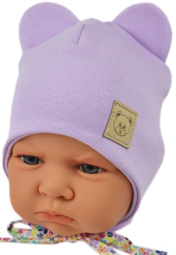 CZAPKA NIEMOWLĘCA WIĄZANA PRZEJŚCIOWA WIOSNA / JESIEŃ 38-40 VIOLET