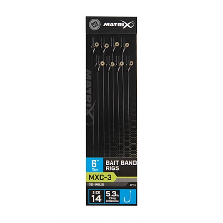 Matrix MXC-3 6” BAIT BAND RIGS Przyp z gumką r 14