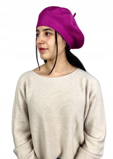 Klasyczny beret francuski, beret damski na jesień na zimę wygodny elegancki