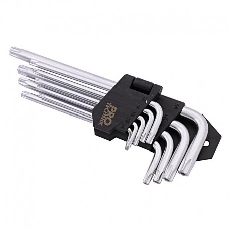 Klucze TORX Cr.V 9cz średnia długość T10-T50 TORX9